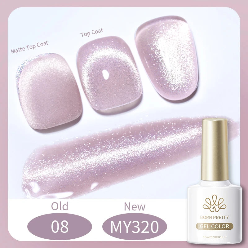 BORN PRETTY 10ml Silver Water Light Cat Magnetic Gel Nail Polish Nail Supplies Vernis Semi Permanent Gel for Fall Winter Nails