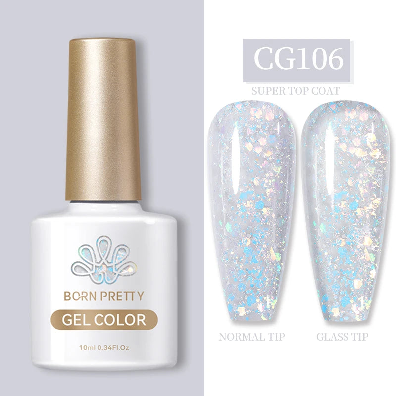 BORN PRETTY 10ml Clear Blooms Gel Polish UV LED Soak Off Nail Art Polish for Spreading Effect Marble Nail Polish Gel Painting