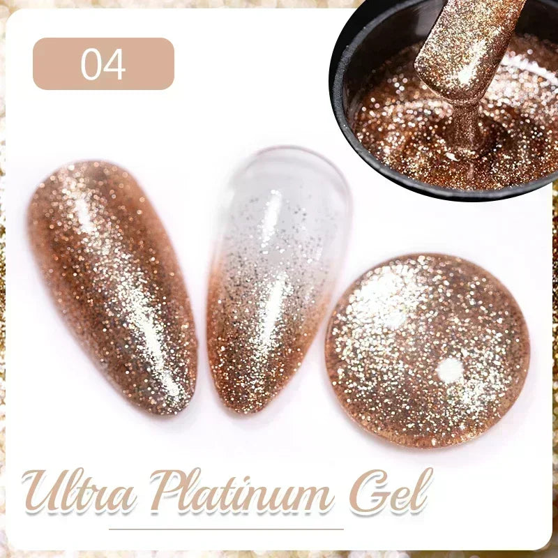 5ml Golden Silvery Metallic Painting Liner Gel Polish Chrome Mirror Effect Semi-Permanent Varnish For Stunning French Nail Art