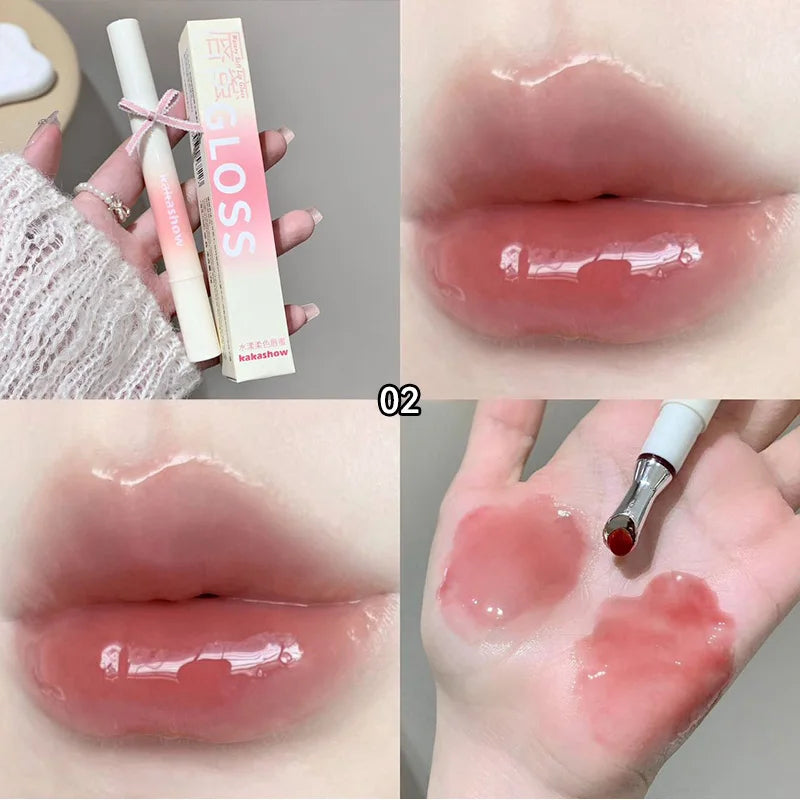 Kakashow Mirror Watery Lip Gloss - Moisturizing Jelly Lip Tint