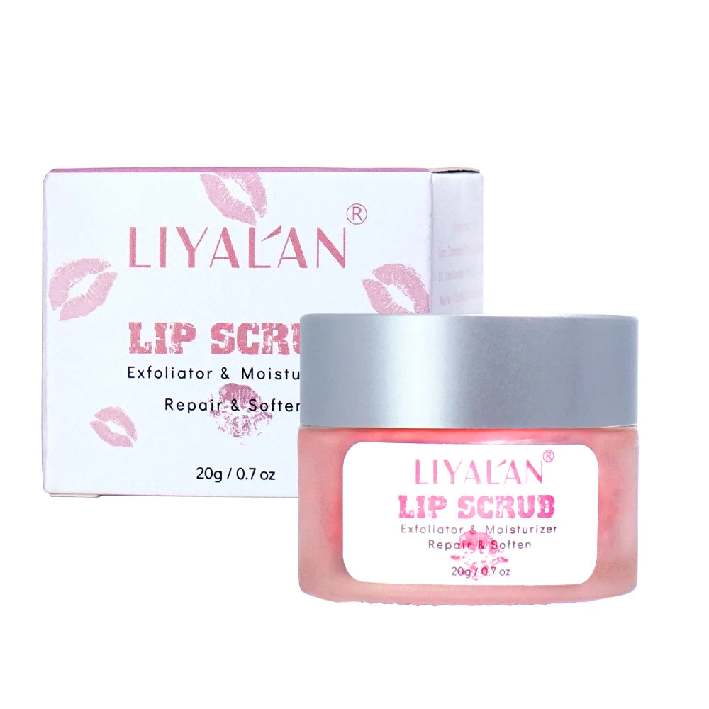 Pink Lip Scrub Lightening Dark Lips Exfoliating Smooth Repair Lighten Fine Lines Sugar Bleaching Lip Cream Moisturizes Dry Lips