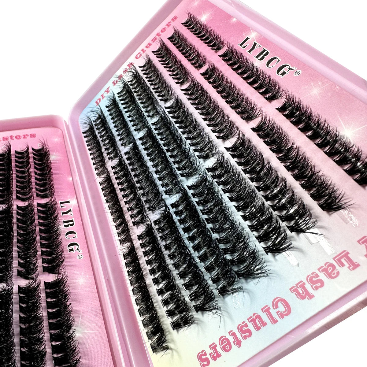 54Row 30D-100D 5D Fluffy Thick Lashes Clusters 9-16mmMix Wispy Individual Lashes Extensions Clusters DIY Makeup False Eyelashes