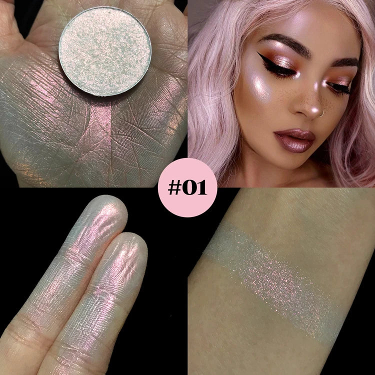 Monochrome Chameleon Highgloss Glitter Multi-use Eye Shadow Powder Glitter Metallic Aurora 3D Nose Shadow Brightening Cosmetic