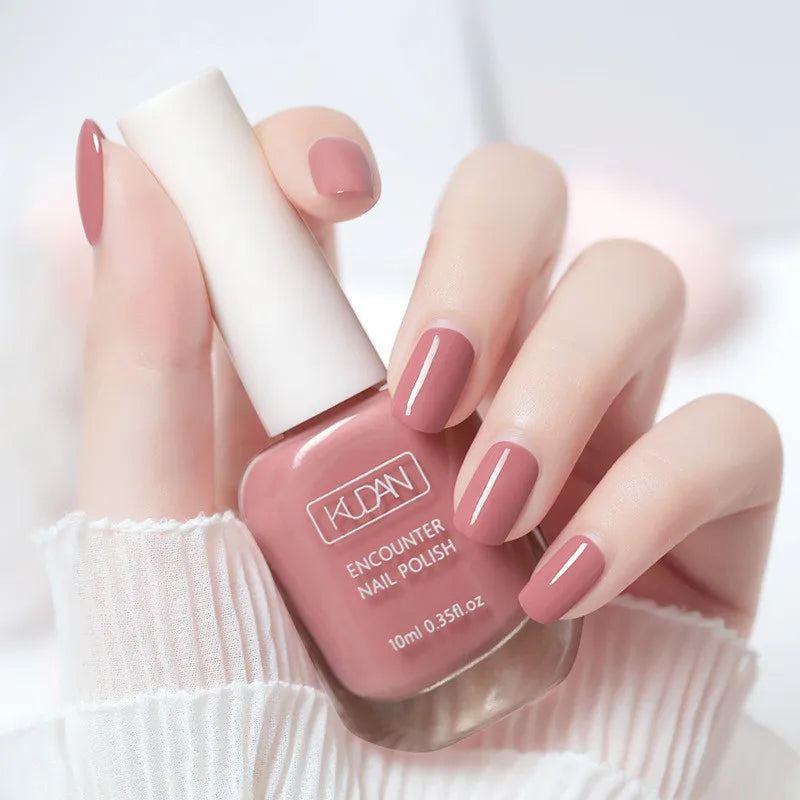 10ml Water-based Nail Polish Long Lasting Tearable Quick Dry No Bake Semi-permanent Varnish DIY Fashion Manicure 40 Color