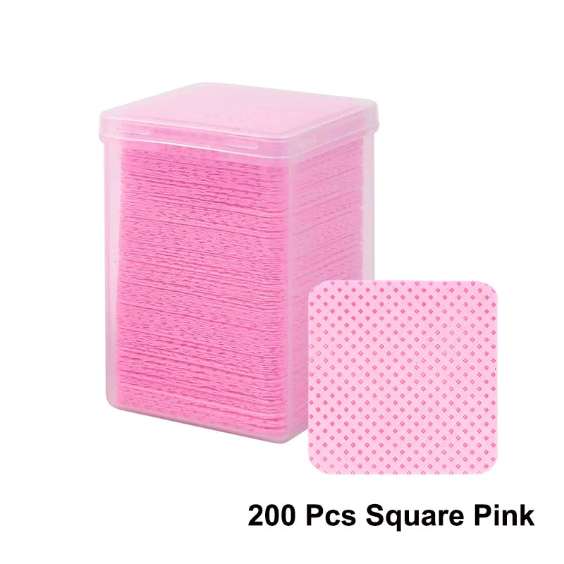 YIKOOLIN 200 Pieces Lint-Free Nail Wipes Professional Eyelash Extension Glue Wipes Nail Polish Removal Wipes for Salon Use