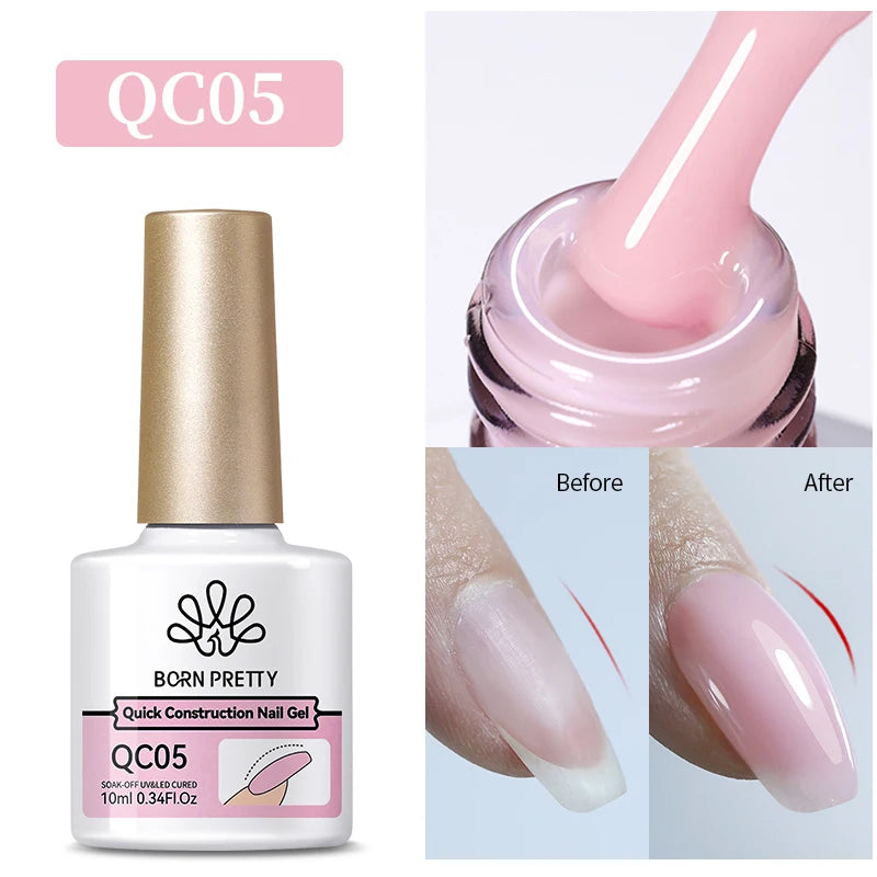 BORN PRETTY 10ml Translucent Color Gel Polish Jelly Nude Autumn Jelly Amber Semi Permanent UV Gel Nail Art Soak Off Gel Varnish