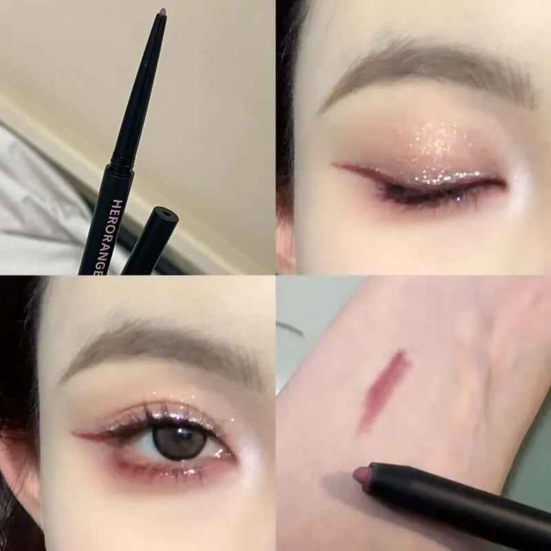 Herorange Silky Eyeliner Gel Pen, Smooth and Colorful, Waterproof and Sweat-Proof, Natural and Long-Lasting, Easy to Apply, Not Easy to Smudge, Suitable for Beginners