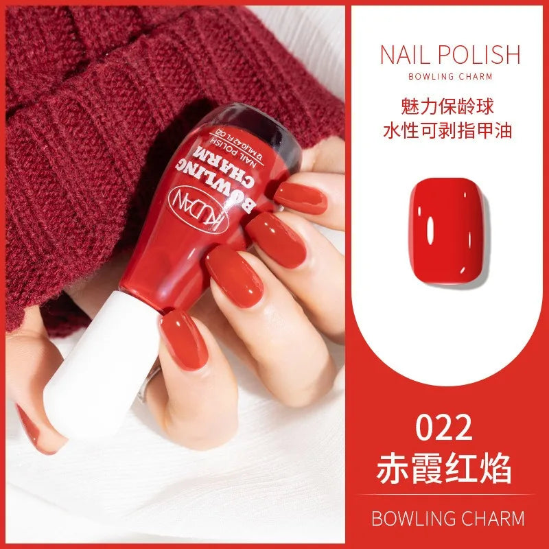 40 Colors New Nail Polish for Summer Water-based Quick Drying Tearable Nail Art Semipermanent Monochrome No Baking Lamp Varnish