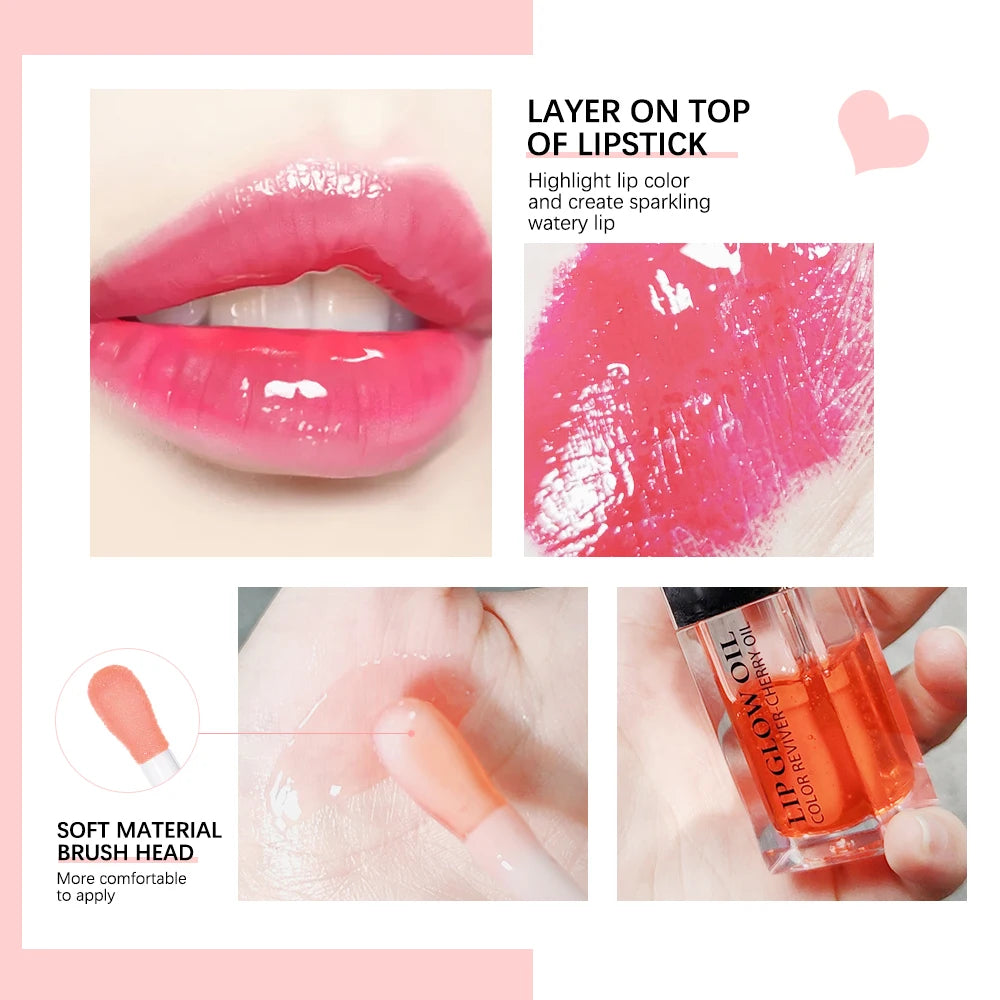 Crystal Jelly Lip Glow Oil - 6ml Moisturizing Plumping Gloss