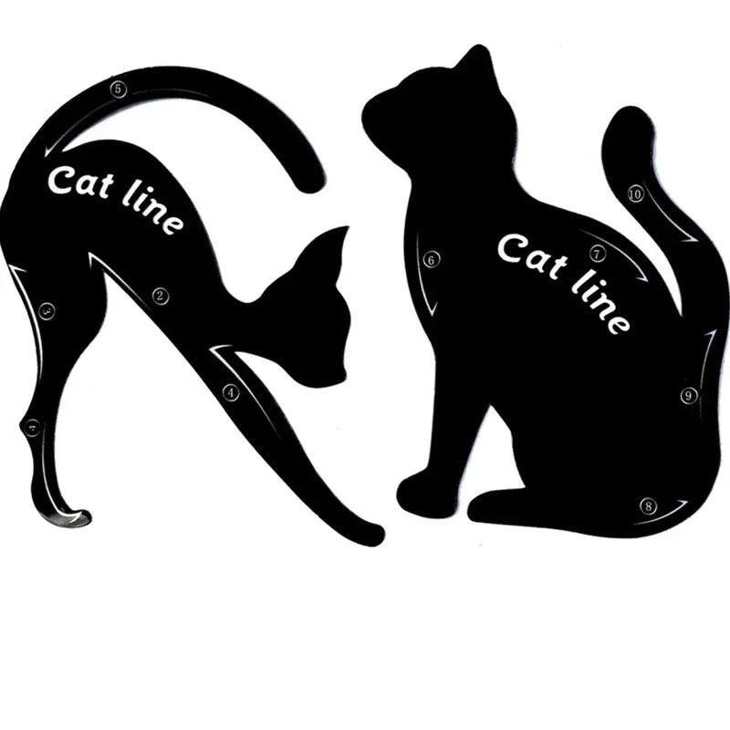 Cat Line Eyeliners Stencils Model Easy To Make Up Stencils Whale Eye Template Shapers Eyeliner Card Women Eye Makeup Beauty Tool