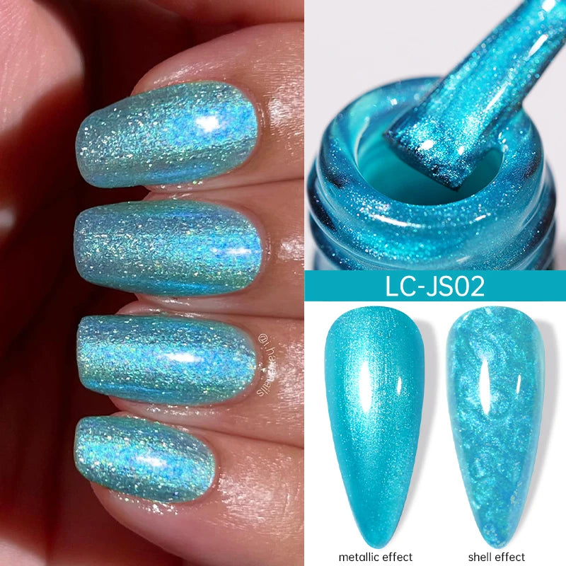 LILYCUTE 7ml Metallic Red Gel Nail Polish Winter Bright Chrome Glitter Mirror Enamel Gel Semi Permanent UV Soak Off Nail Art