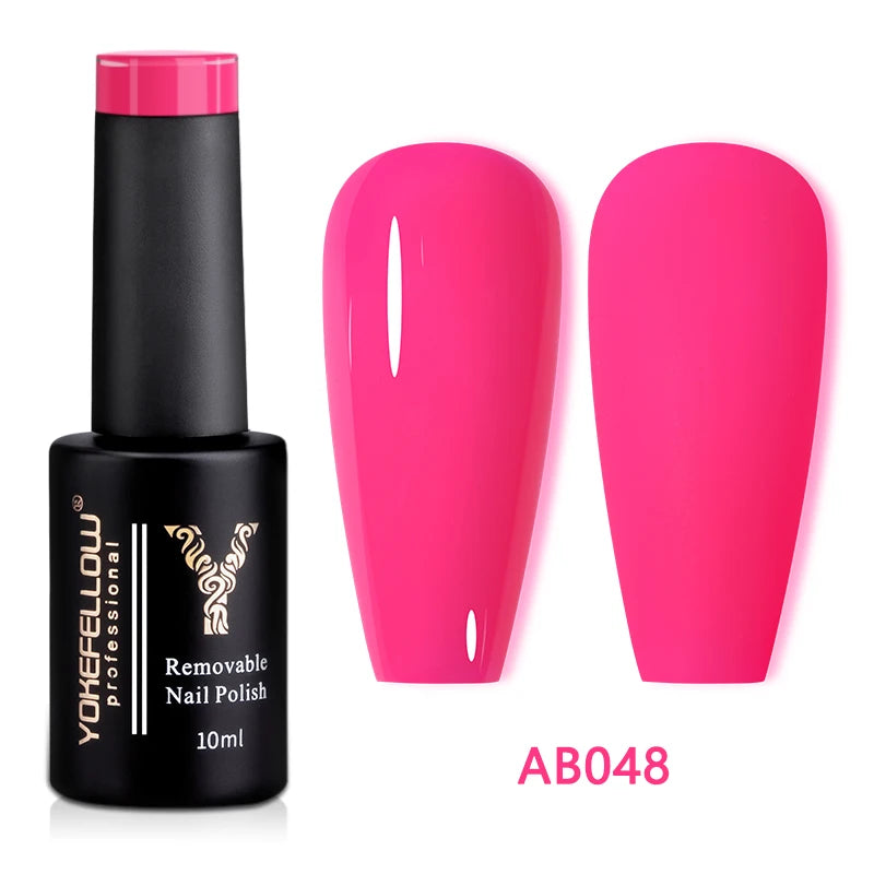 YOKEFELLOW 10ml Jelly Nude Gel Nail Polish High Quality Translucent Pink Nail Gel Varnish Soak Off UV Gel Polish Long Lasting