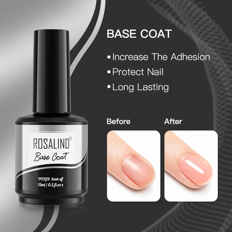 ROSALIND 7ml/15ml Summer Green Gel Nail Polish Semi Permanent Nail Art Manicure Soak Off Top Base Matt Hybrid Varnishes UV Gel