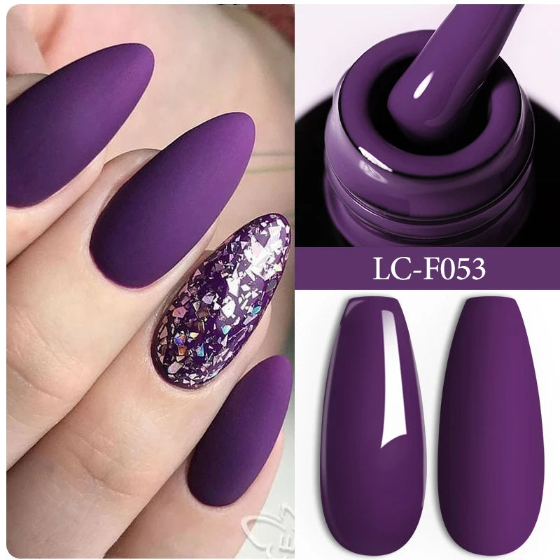 LILYCUTE 7ML Black Silver Red Reflective Glitter Gel Nail Polish Sparkling French Soak Off Long Lasting Manicure Nails Art Gel