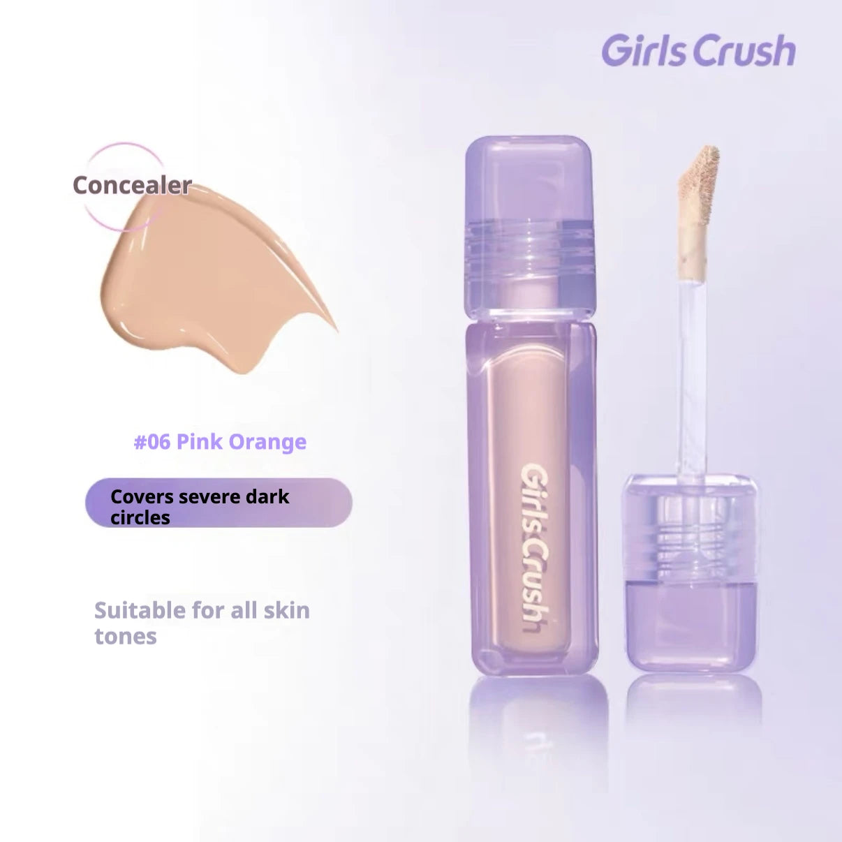 Girlscrush Liquid Concealer Facial Brightening Velvet Sunscreen Mark Expand Moisture Skin Application Holding Makeup