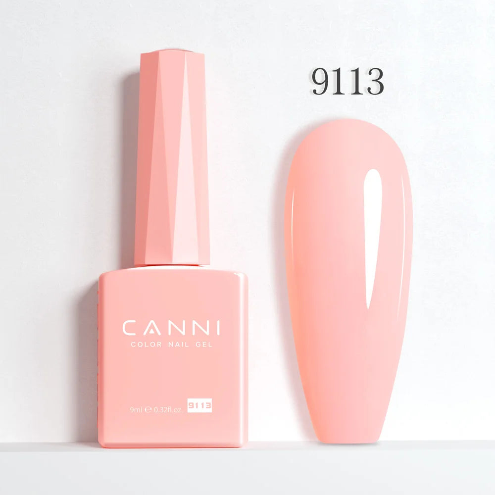 CANNI Hema Free Nail Gel Polish Fall Color Collection Semi Permanent Diamong Long Wear Top Coat Red Gorgeous JellyNude Color 9ml