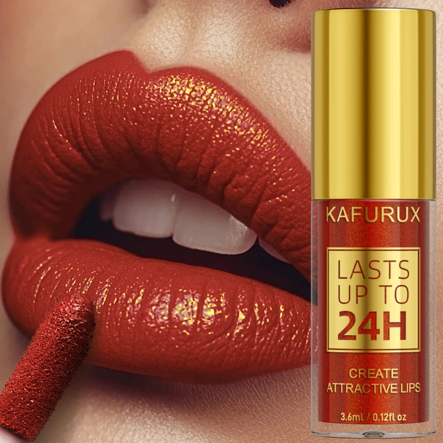 14 Colors Glitter Metallic Lip Glaze Shiny Long Lasting Lip Gloss Waterproof Liquid Lipstick Makeup Lip Oil Lip Tint Gifts for W