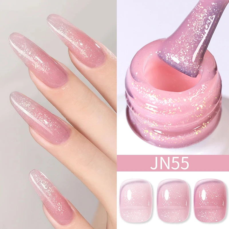 BORN PRETTY 10ml Blood Red Jelly Gel Nail Polish Halloween Nails Art Gel Polish Sheer Translucent Nail Gel for Winter Manicure