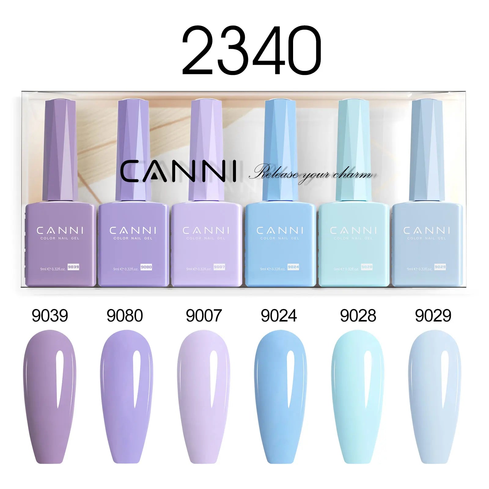 6pcs*9ml CANNI HEMA FREE Nail Gel Polish Set Gorgeous Color Semi Permanent Pigmented Painting Gel Soak off UV LED Gel Nails Kit