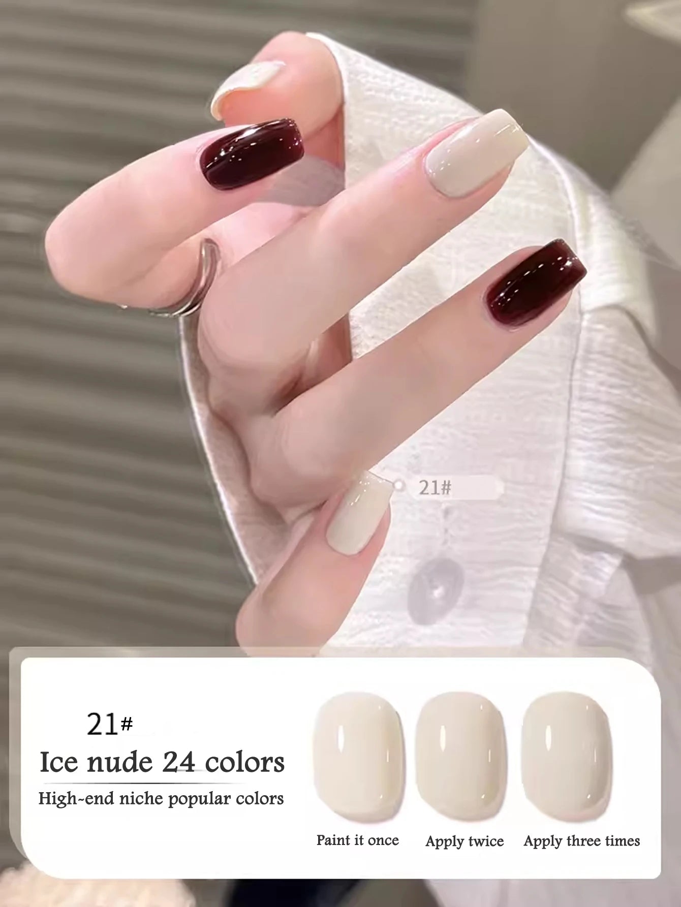10ML 1-24PCS Milk White Jelly Gel Nail Polish Nail Art 2026 New Popular Nail Supplies UV LED Light Nails Black Red Nails