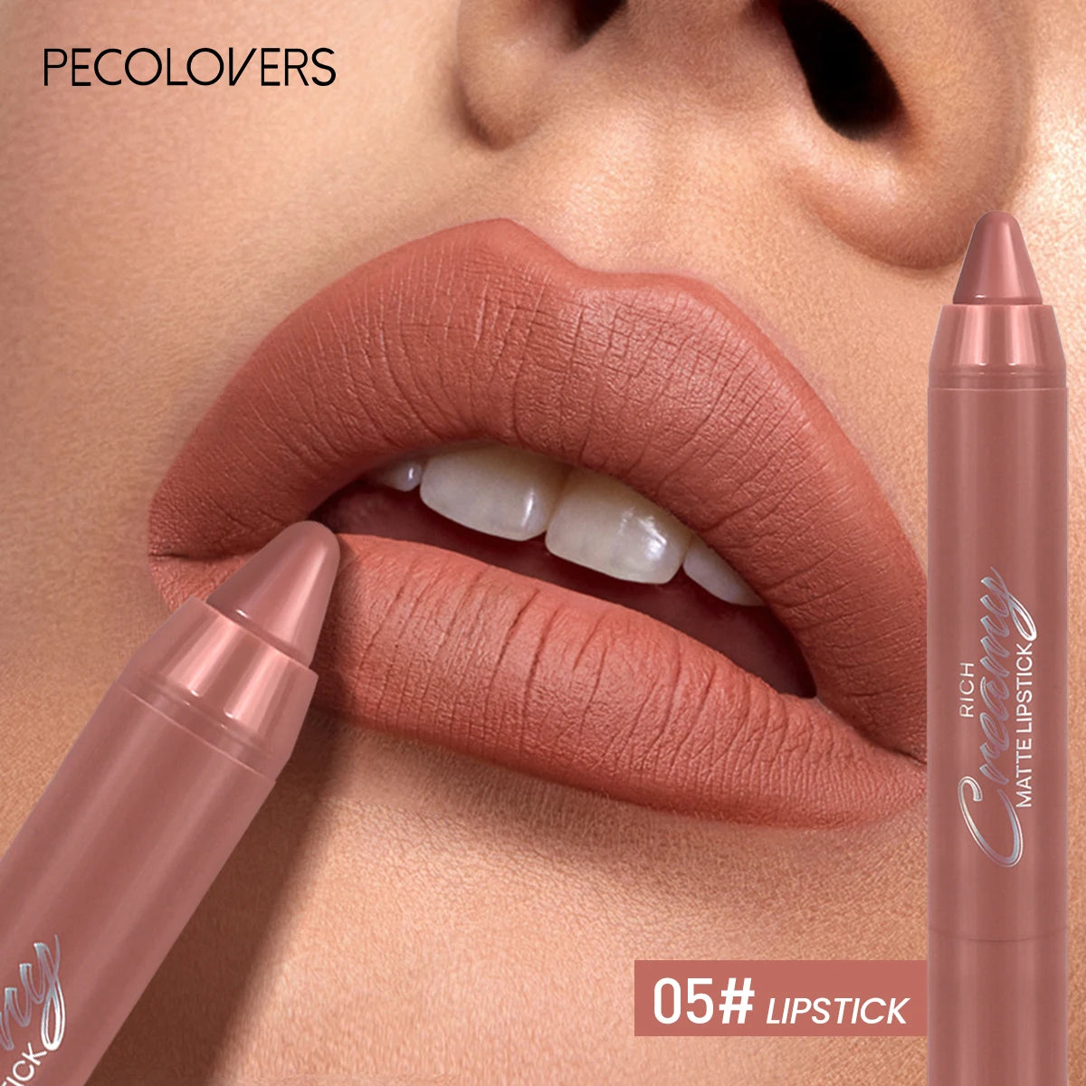 Multiple Colors Matte Lip Liner, Use As Lip Liner and Lipstick, Easy To Accurately Apply, Waterproof Long-lasting Non-stick