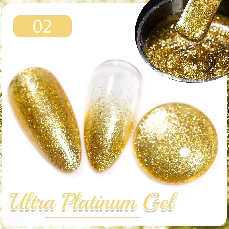 PUETNE 7.5ML Amber Moonlight Cat Magnetic Gel Nail Polish Winter Nails Jelly Glass Cat Eye Soak Off UV Semi-Permanent Varnish