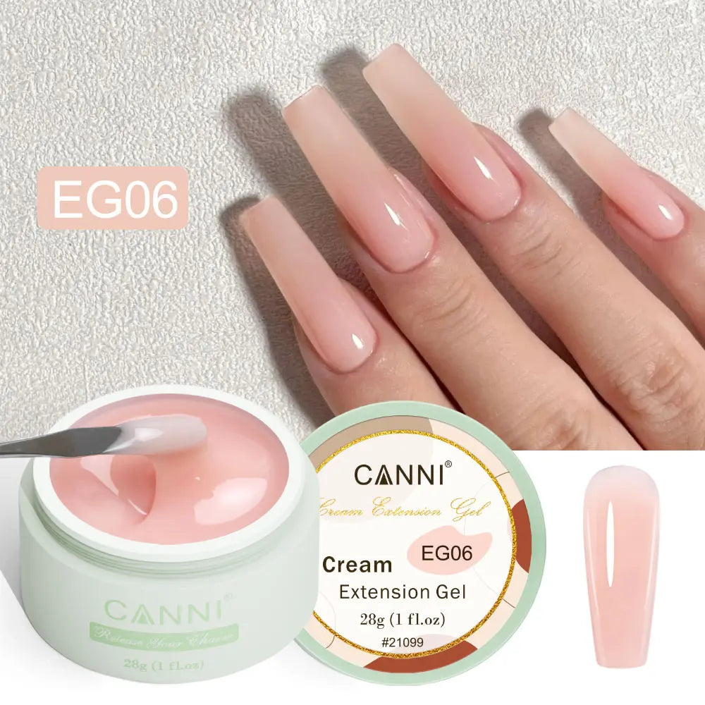 CANNI TPO FREE 28g Creamy Extension Gel 12 Colors French Jelly Nude UV LED Soak Off Jelly Nail Sculpture Extension Gel Lacquer