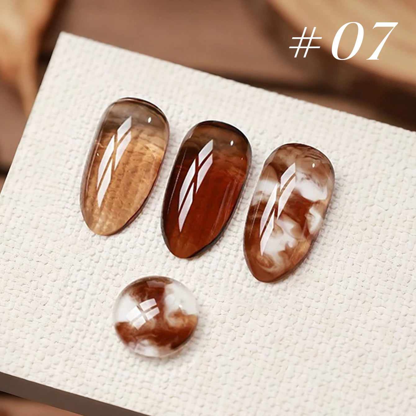 MIANEL 10ML Brown Amber Series Jelly Gel Nail Polish 2026 New Popular Ice Clear Caramel Nail Polish Black Nails 1-6pcs