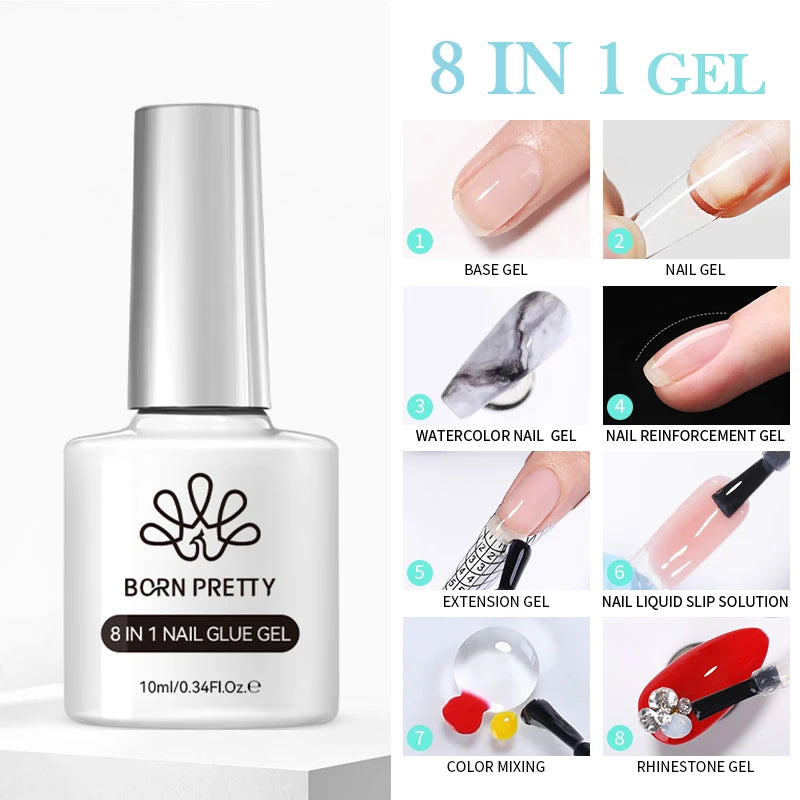 BORN PRETTY 10ml Translucent Color Gel Polish Jelly Nude Autumn Jelly Amber Semi Permanent UV Gel Nail Art Soak Off Gel Varnish