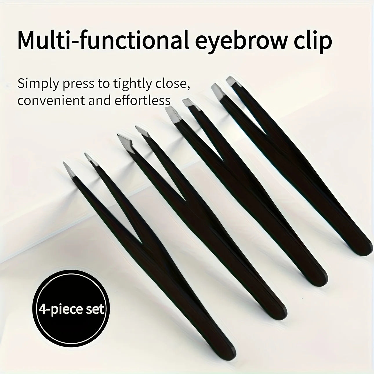 4 Pcs Set High-Quality Stainless Steel Eyebrow Tweezers  Suitable for Eyebrows Eyelashes Remove Beard Christmas Gift