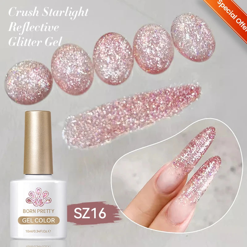 BORN PRETTY 10ml Translucent Color Gel Polish Jelly Nude Autumn Jelly Amber Semi Permanent UV Gel Nail Art Soak Off Gel Varnish