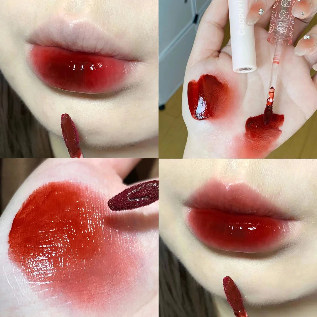 Cherry Pink Mirror Water Lip Gloss - Moisturizing Glass Lip Oil