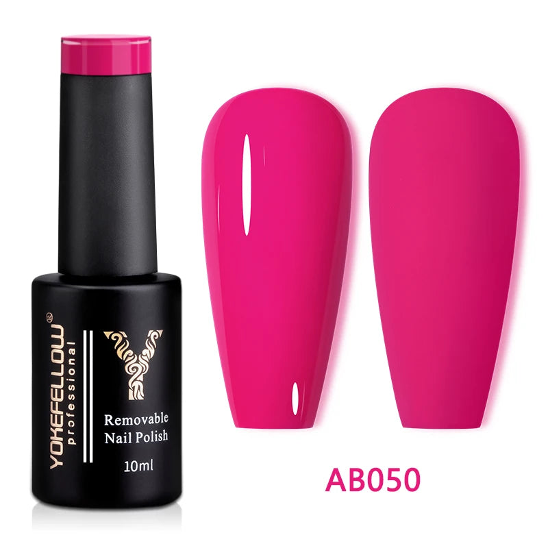 YOKEFELLOW 10ml Jelly Nude Gel Nail Polish High Quality Translucent Pink Nail Gel Varnish Soak Off UV Gel Polish Long Lasting