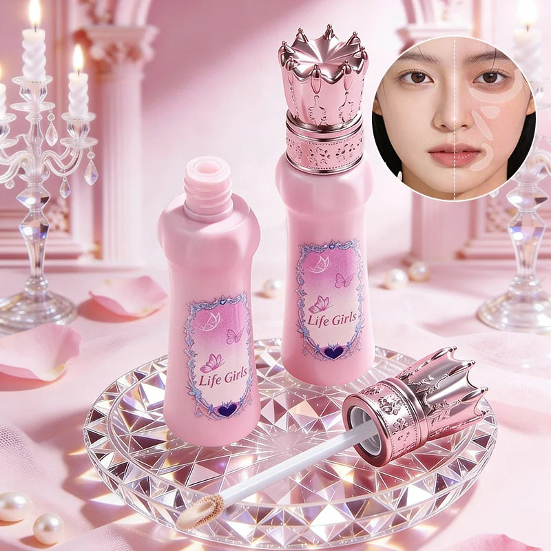 Hua Yin Ji Brightening Concealer, a fair-skinned girl's tender pink look, natural nude makeup, and a natural look,flowers