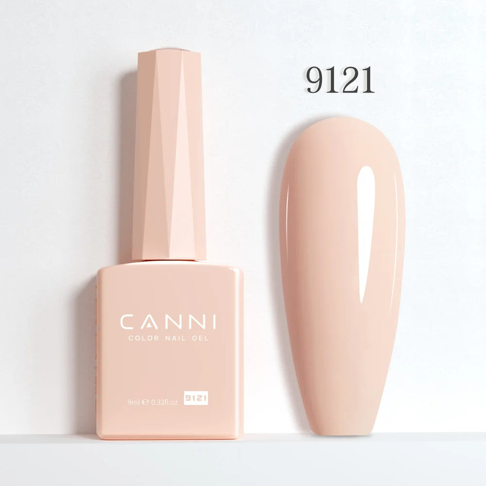 CANNI Hema Free Nail Gel Polish Fall Color Collection Semi Permanent Diamong Long Wear Top Coat Red Gorgeous JellyNude Color 9ml
