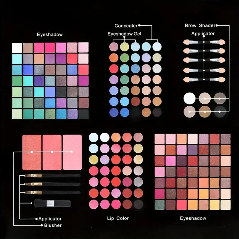 177 Color All-in-One Makeup Set with Mirror - Waterproof Kit