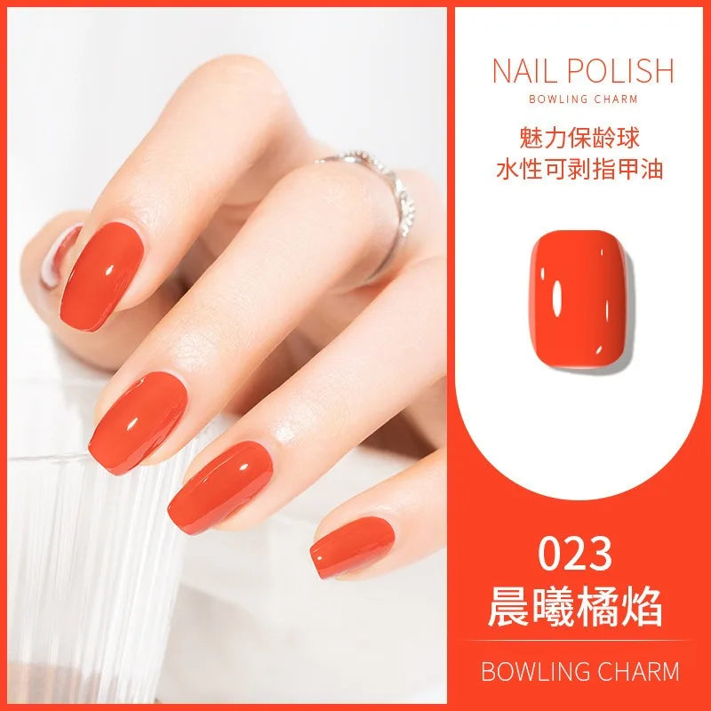 40 Colors New Nail Polish for Summer Water-based Quick Drying Tearable Nail Art Semipermanent Monochrome No Baking Lamp Varnish
