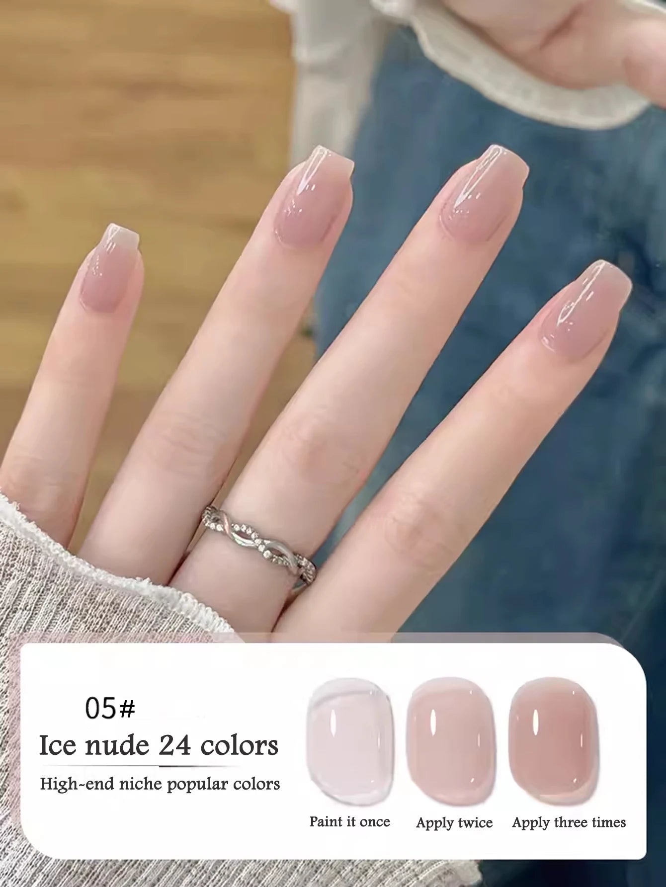 10ML 1-24PCS Milk White Jelly Gel Nail Polish Nail Art 2026 New Popular Nail Supplies UV LED Light Nails Black Red Nails
