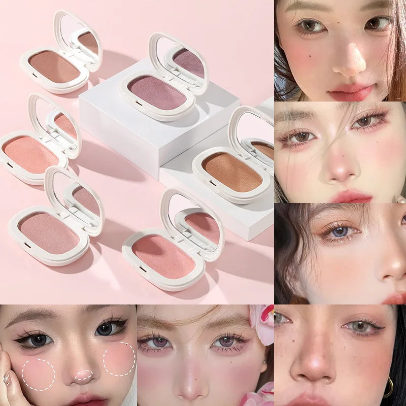 Phantom Bear Single-Color Blush Cream — Mochi Texture, Powder-Free Formula, Low-Saturation, Long-Lasting Natural Matte Finish