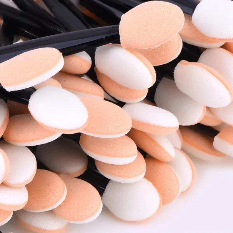 Wholesale 50/30Pcs Disposable Eyeshadow Brush Portable Double End Sponge Eye Shadow Applicators Beauty Makeup Tools