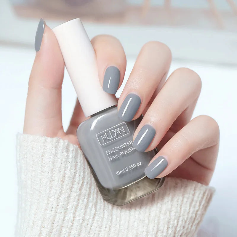10ml Water-based Nail Polish Long Lasting Tearable Quick Dry No Bake Semi-permanent Varnish DIY Fashion Manicure 40 Color