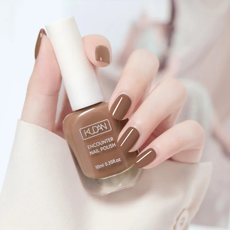 10ml Water-based Nail Polish Long Lasting Tearable Quick Dry No Bake Semi-permanent Varnish DIY Fashion Manicure 40 Color