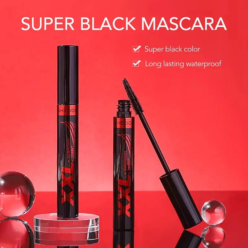 3D Waterproof Mascara - Black Volume & Lengthening Hyper-Curl