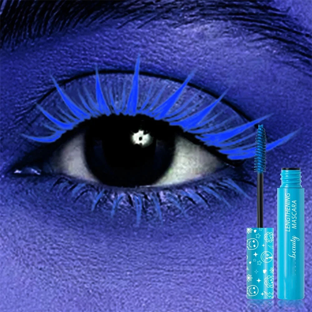 6Color Neon Mascara Fluorescence Waterproof Lasting Cosmetic Luminous Pigment Quick Dry Mascara Non Caking Eyelash Extend Makeup