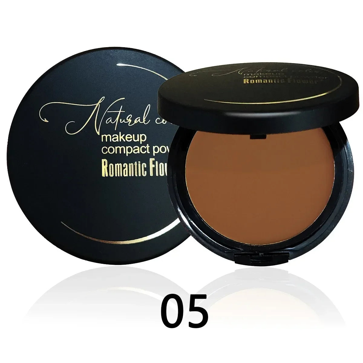 Wheat Bronzing Powder Dark Skin Matte Finish Sweatproof Oil Control Foundation Concealer Contour Palette with Powder Puff Mirror