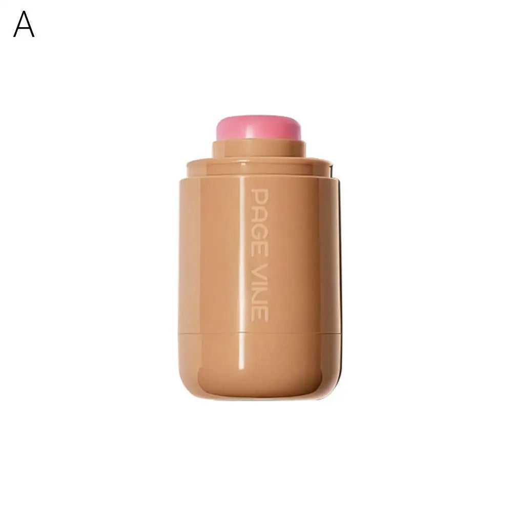 PAGE VINE Pocket Blush Stick Lip And Cheek Hydrating Stick Natural Rouge Powder Blush Cream Lipstick Cheek Easy To Apply Color
