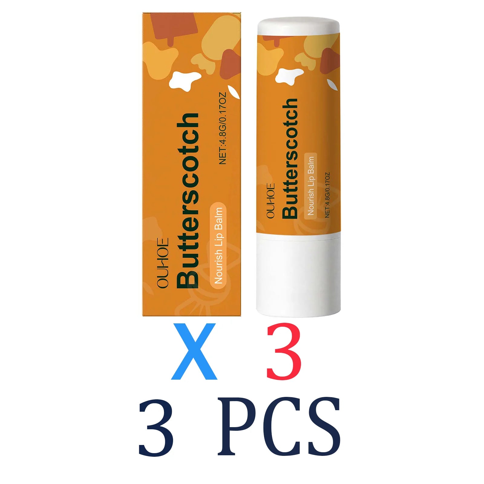 Caramel Milk Flavor Lip Balm Moisturizing Lip Care Hydrating Balm for Dry Chapped Lips Long Lasting Moisture Velvety Smooth