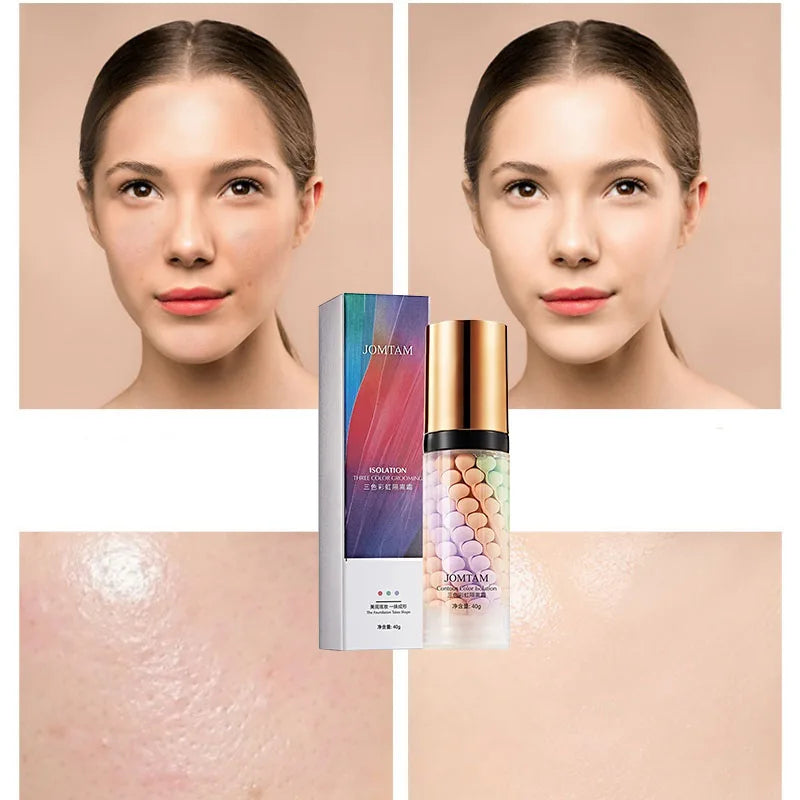 Three-color Repair And Isolation Cream Protective Primer Before Makeup Moisturizing Isolation Milk 40g