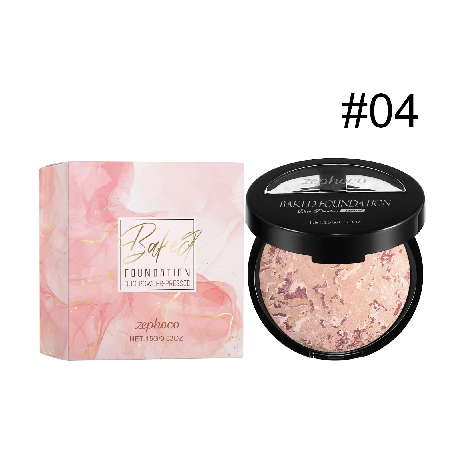 Full Coverage Pressed Powder Foundation Oil Control Brightening Waterproof Lasting Flawless Finishing Powder Face Makeup Setting