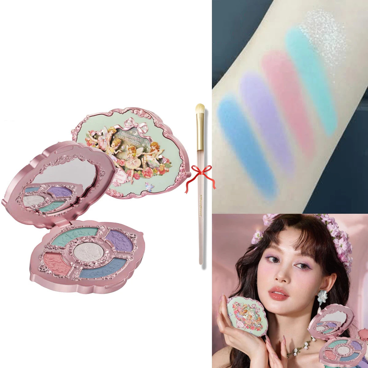 Flower Knows Swan Ballet 6-Color Eyeshadow Palette